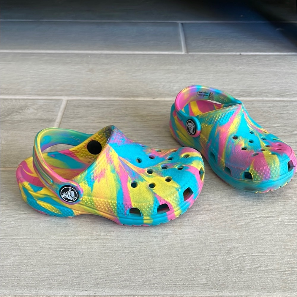 Toddler Rainbow Crocs